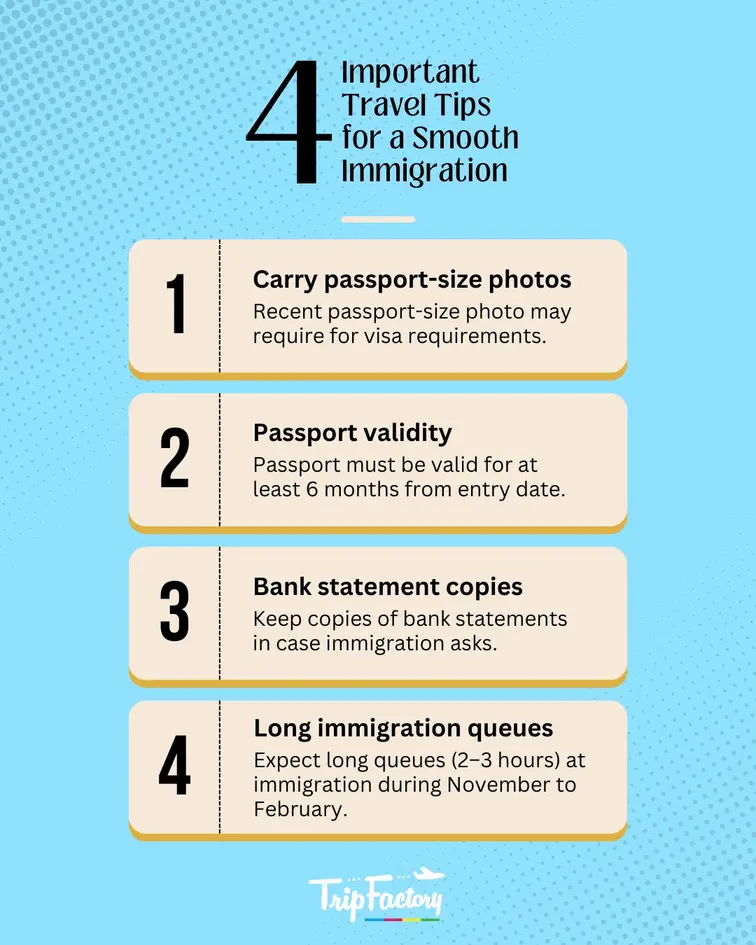 This infographics presents some tips we need to follow for smooth immigration process while visiting to Thailand.