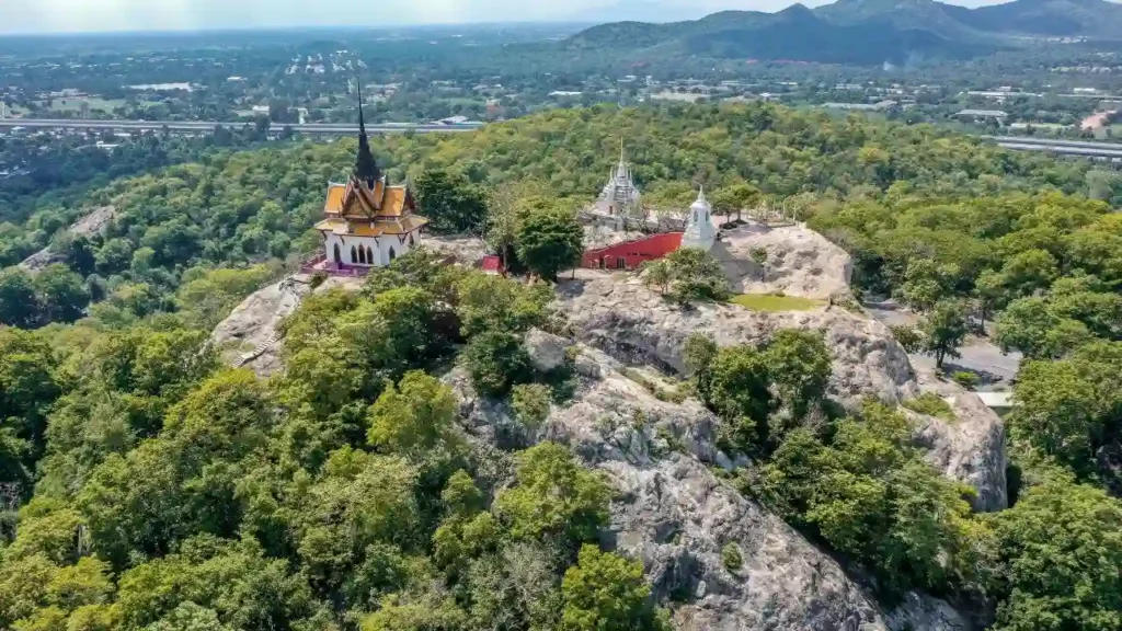 Aerial View of Wat Phra Phutthachai in Saraburi